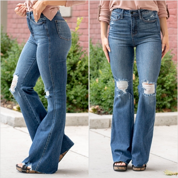 Judy Blue Denim - SOLD Judy Blue Tummy Control Madison Flare Jeans sz 15/32 JB88739